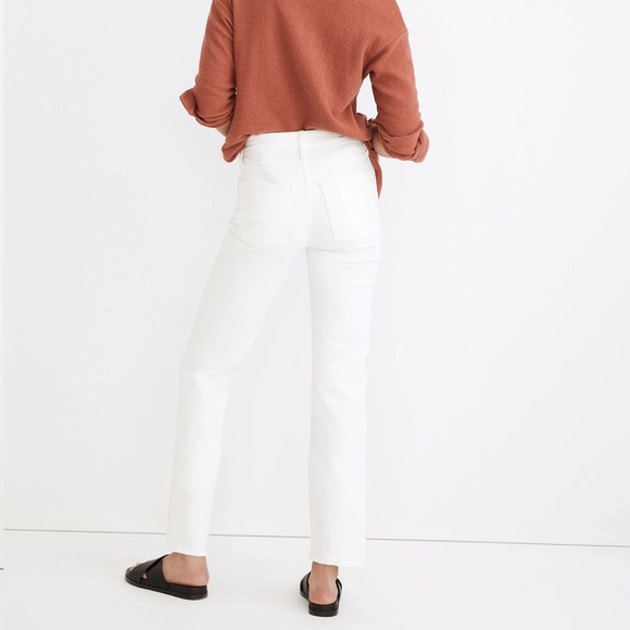 Madewell The Mid-Rise Perfect Vintage Straight Jean in Tile White NWT - Picture 3 of 13
